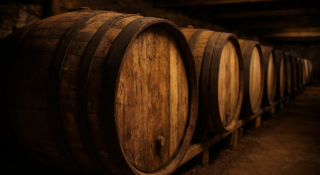 depoda viski fıçıları